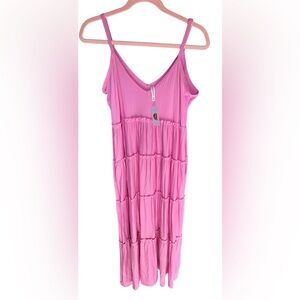 Zenana V-Neck Pink Dress